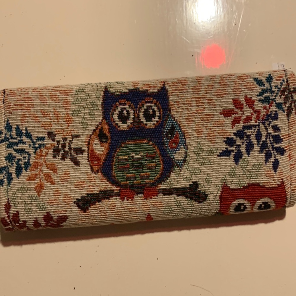Cute owl multicolored wallet